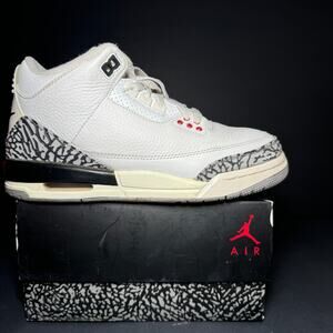 Size 6.5 - Nike Air Jordan 3 Retro GS White Cement Reimagined Men's Shoes
